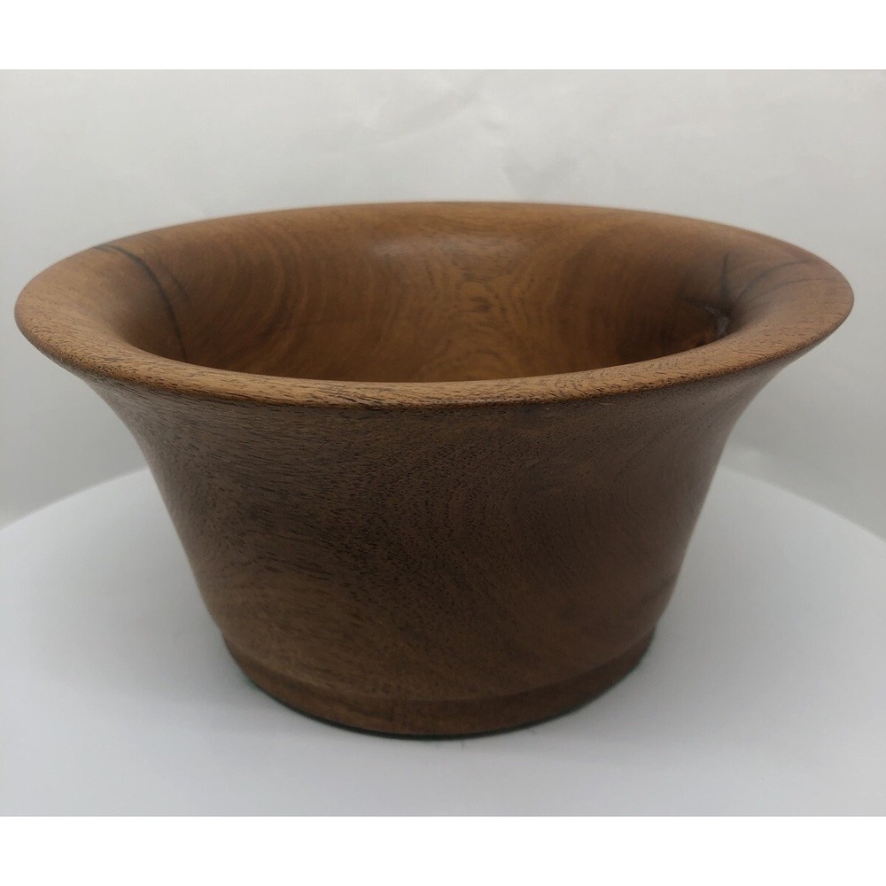 Hand Carved Wood Bowl 3" Tall 6" Wide Great For Snacks or Candy or Trinkets Keys